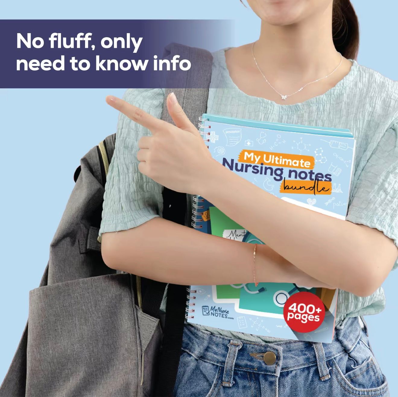 Paquete para el éxito en enfermería: más de 400 páginas de notas manuscritas, diseñadas para destacar en la escuela de enfermería, concisas y completas. 